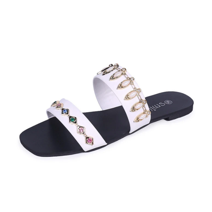 Spring Summer New Slippers Lady Flat Slipper Shoes