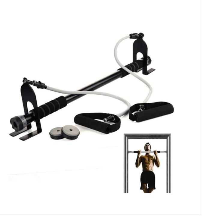 72-98CM Adjustable Door Horizontal Bar Chin Pull Up Bar With Pull Rope Home Gym Workout Fitness Equipment