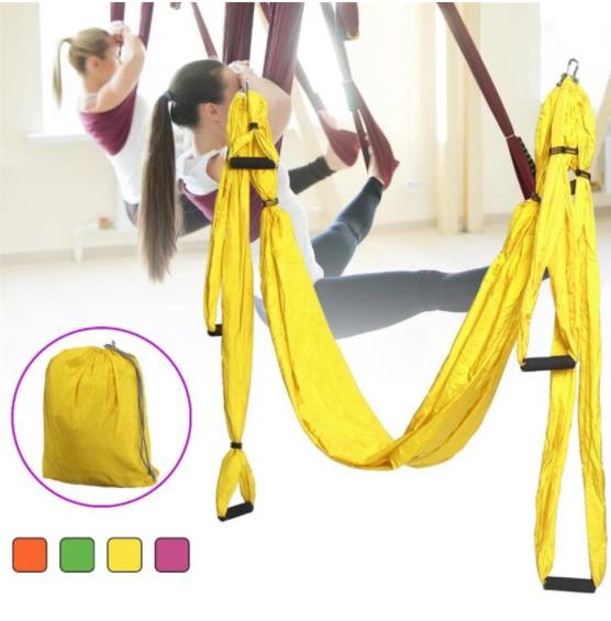 250cm Widened EVA Handle Air Fitness Yoga Hammock Yoga Studio Quality Swing Yoga Hammock