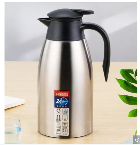 304 Stainless Steel Double-Layer Vacuum Kettle for Household Hotel Large-Capacity Warm Water Insulation Pot