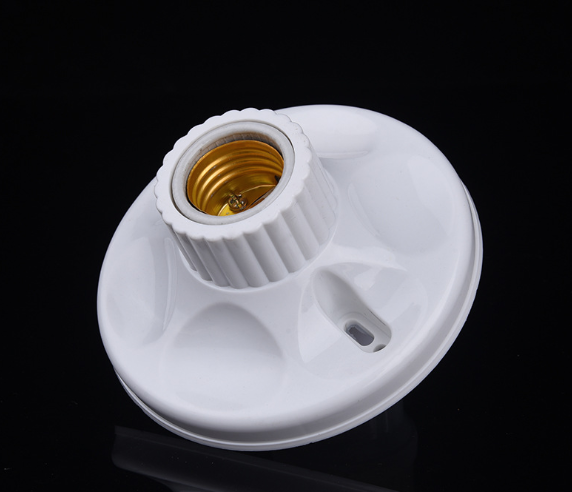 Wholesale Custom 12cm Wide Milky White E27 Screw Ceramic LED Lamp Holder