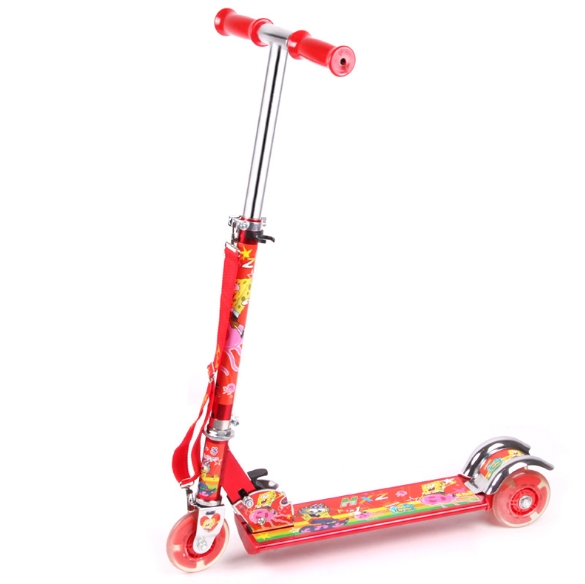 Thickened Aluminum Folding Flash Scooters Children's Tricycle