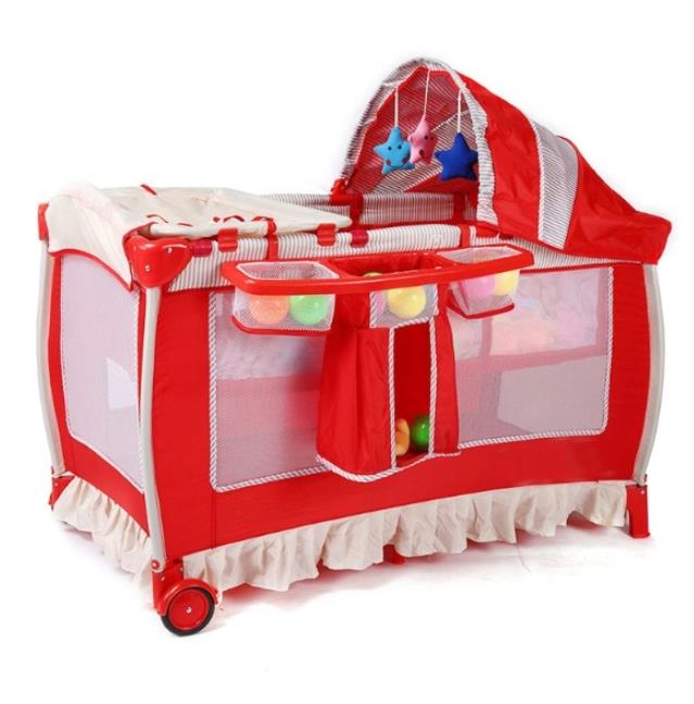Multi-Function Infant Bed, Baby Bed, Universal Wheeled Mosquito Net, Game Bed, Mother and Child Supplies Wholesale