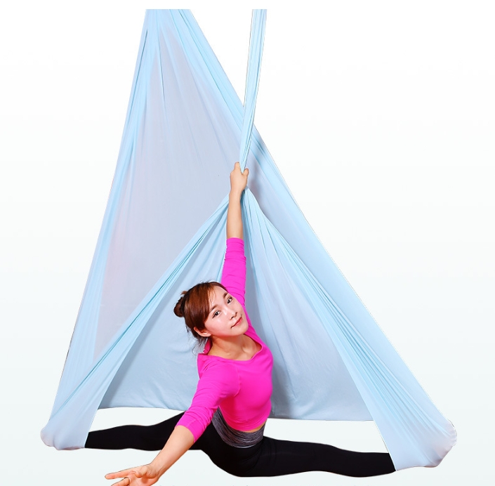 Wholesale Yoga Studio Anti-Gravity Air Yoga Hammock Elastic Indoor Hammock Rope Sling Elastic Fabric Silk