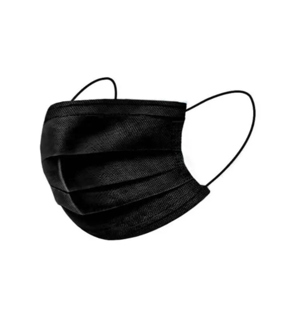 Four-Layer Disposable Masks Black Adult Protective Civilian Masks