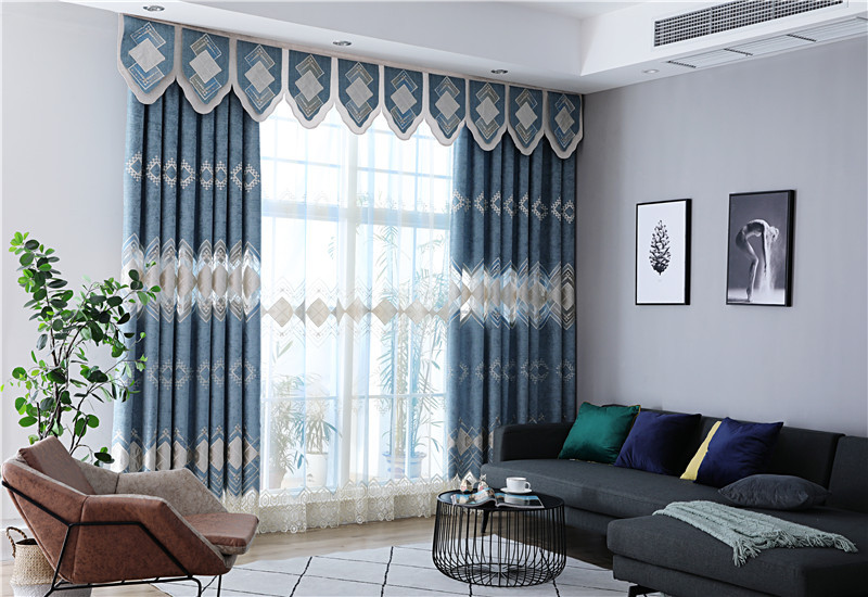 Hot Sale Window Luxury Living Room Jacquard Curtain