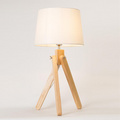 Personalized Creative Log Wooden Reading Decoration Tripod Table Lamps