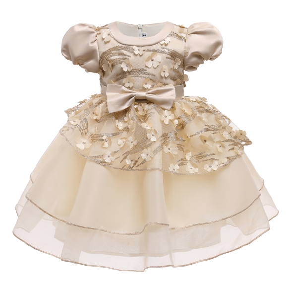 New Children′s Dress Princess Dress Puffy Sleeve Gauze Dress Show Dress Dress