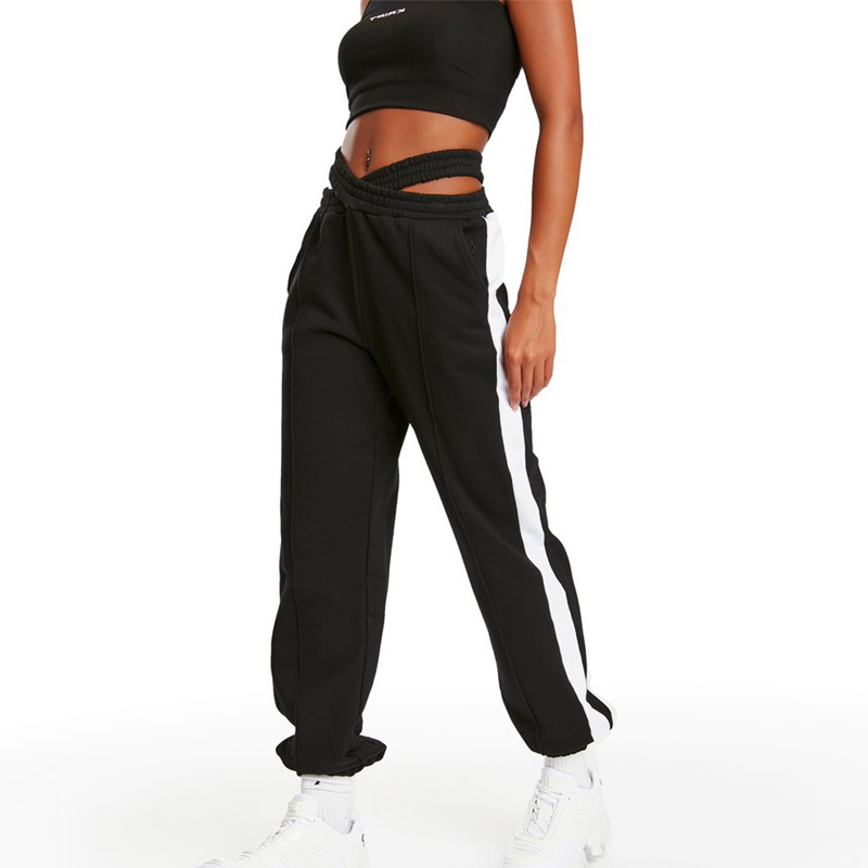 2021 Black Loose Women′s Casual Trousers for Ladies