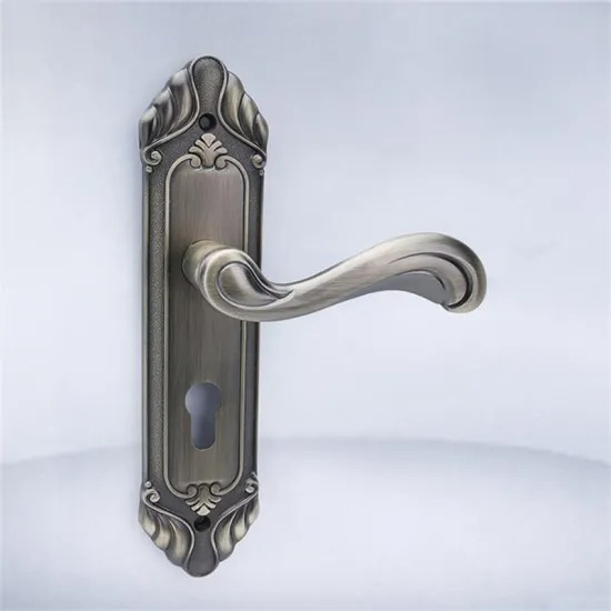 Aluminum alloy handle iron panel door handle lock bedroom door handle retro European silent lock