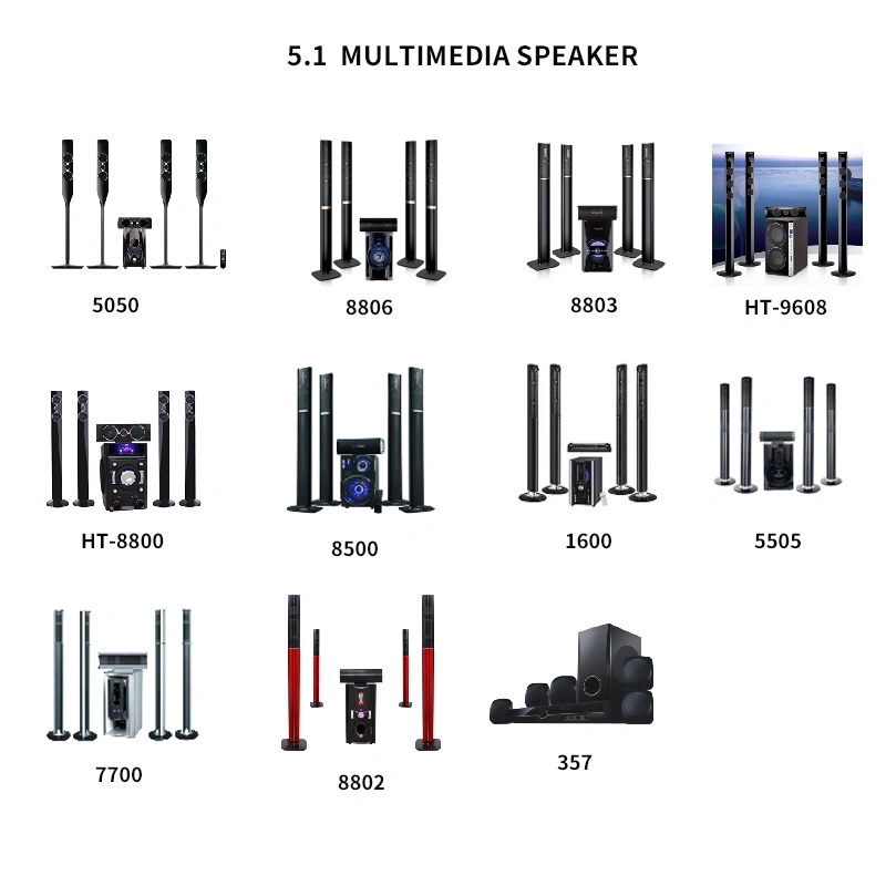 China Factory Direct Sale Karaoke 5.1 Channel Speaker Home Theatre System with Remote Control