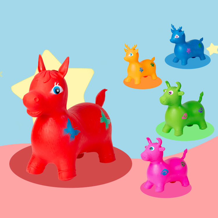 New Baby Shake Horse PVC Children′s Horse Musical Baby Toy Horse Shake Wholesale