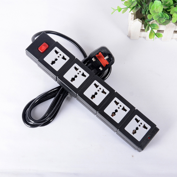 Wholesale 2m Porous 0em Black British Standard Socket with Switch