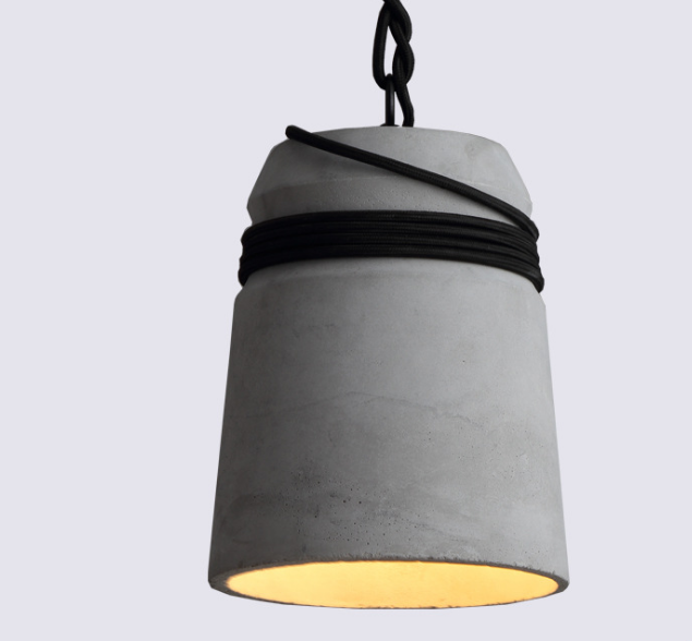 Wholesale Concrete Cord Wrapped Monolith Minimalist Chandelier Pendant Light