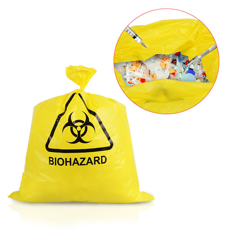 Spot Customizable Medical Waste Bag, New Material Thickened Yellow Hospital Clinic Waste Packaging Plastic Bag