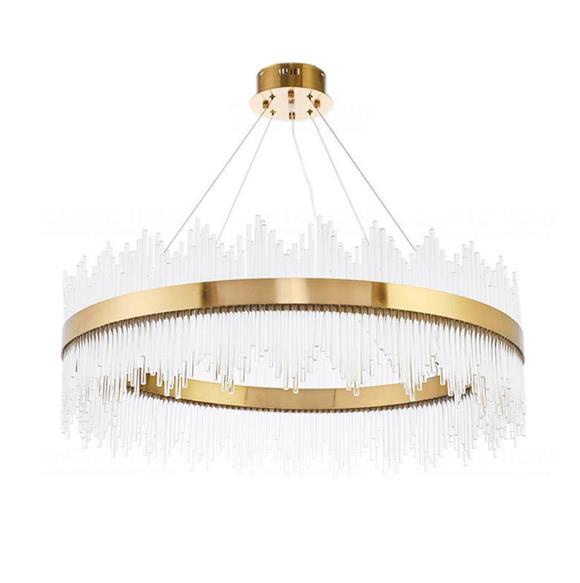 Nordic Simple Net Red Living Room Light Luxury Round Crystal Chandelier for Sale