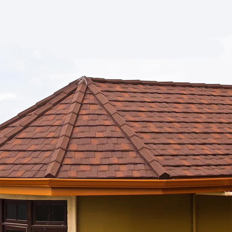 2021 Classic House Villa Roofing Material Coated Zinc Aluminum Stone Roof Tiles Sheet Metal High Quality