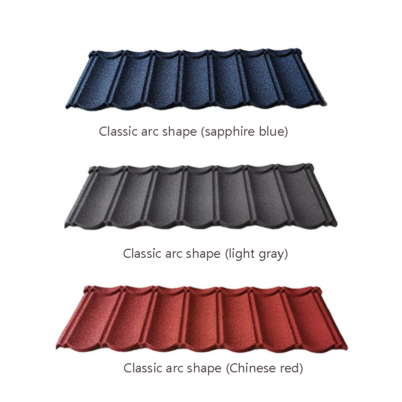 2021 Building Material Coated Roman Color Roofing Metal Stone Coated Roof Tiles Houses High Quality