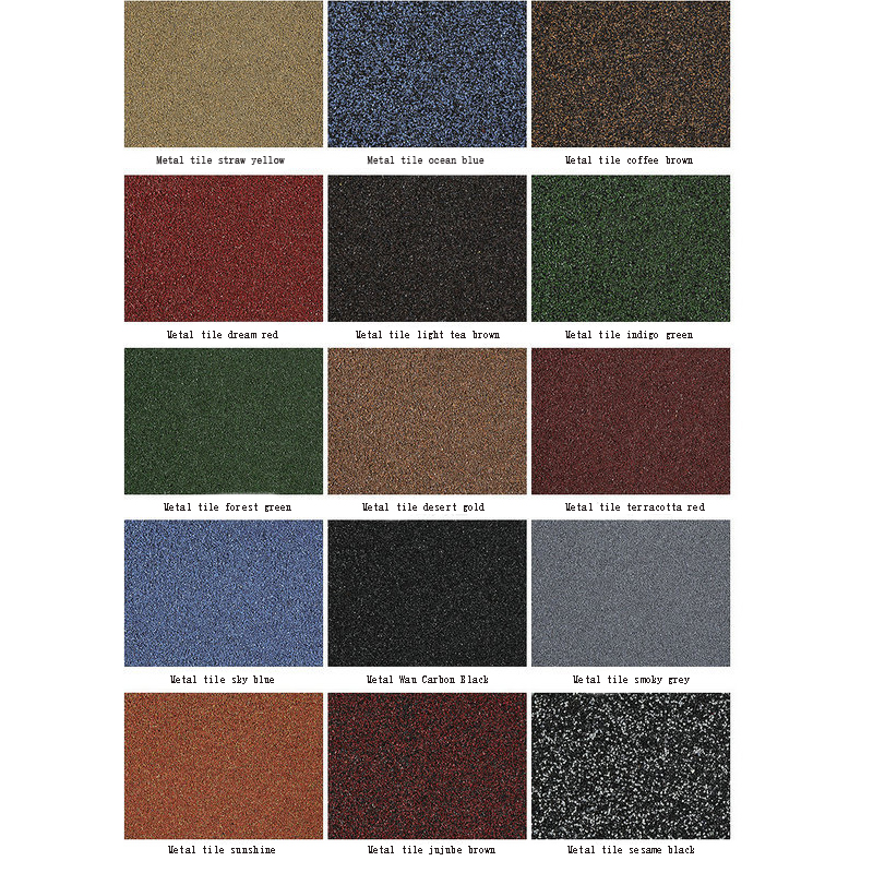 High Quality New Trend Custom Aluminum Zinc Modern Colour Stone Coated Metal Roof Tiles 2021