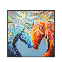 Nordic Style Horse Head Porch Decorative Dining Room Bedroom Oil Painting Living Room Sofa Background Wall Painting
