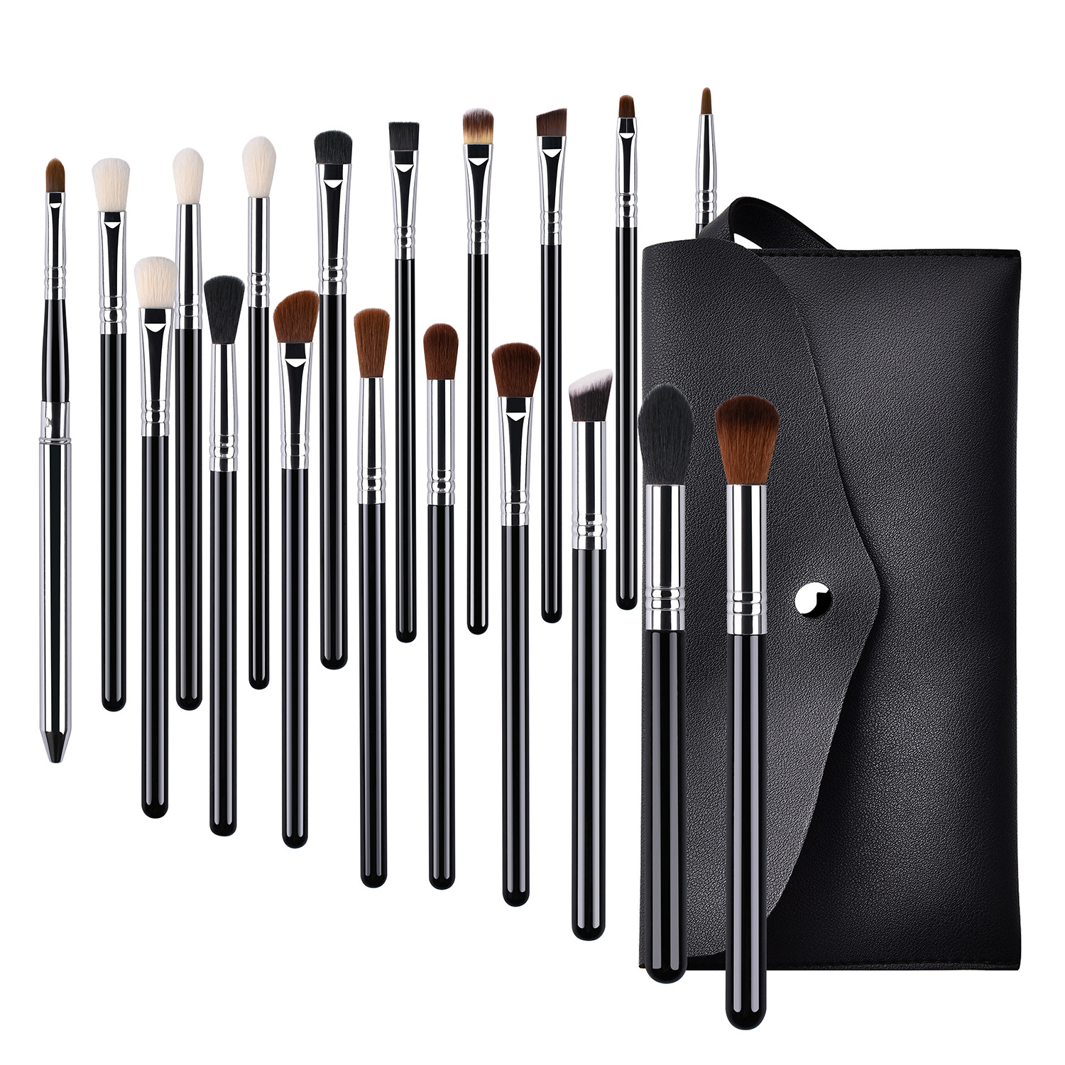 High Quality Professional 19PCS Eyeshadow Makeup Brushes Set with Wood Handle