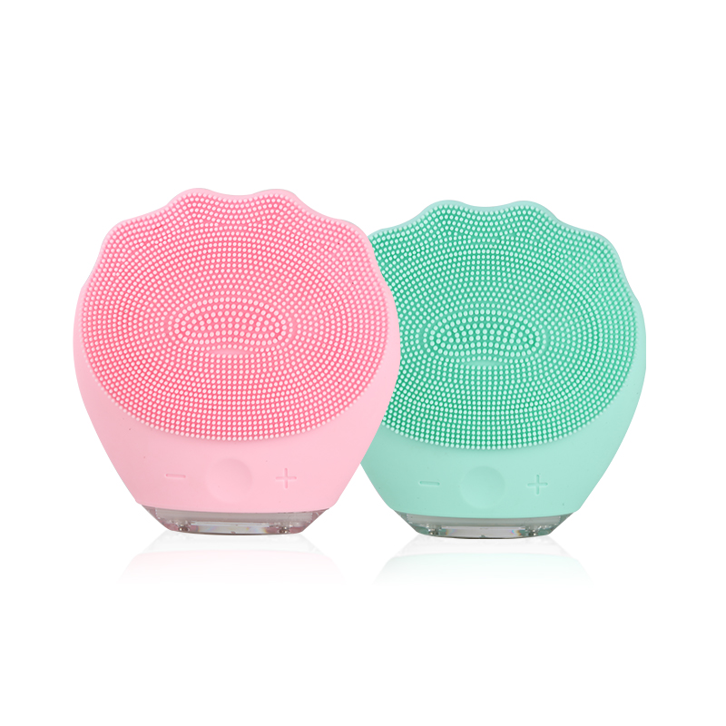 Mini Face Cleansing Scrubber Electric Rechargeable Facial Cleanser Brush Ultrasonic Vibration Silicone Face Washer