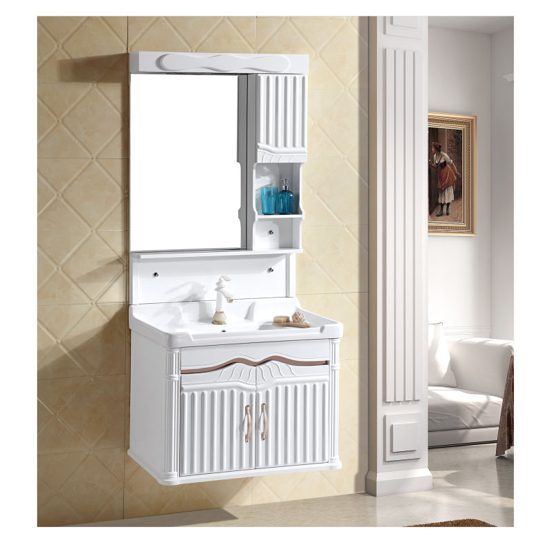 Wall Mounted Ceramic Wash Basin Bathroom Vanity Sink Simple Bathroom Cabinet Combination with Mirror