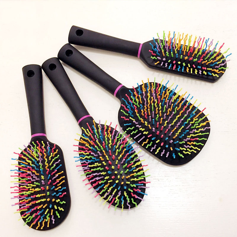 ABS Plastic Salon Home Hairdressing Detangling Colorful Hair Scalp Massager Air Cushion Hair Brush