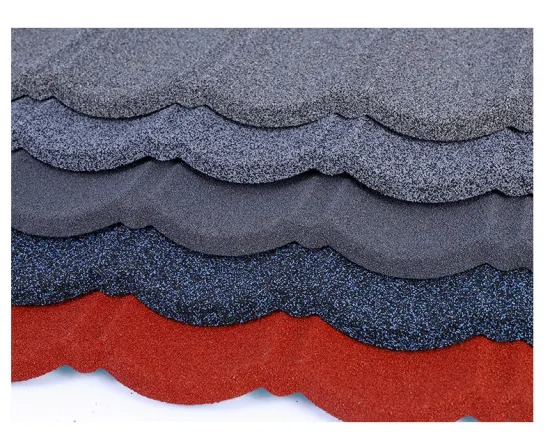 Modern Classical Chinese Traditional No Fading Colour Bond Colorful Stone Coated Roof Tile
