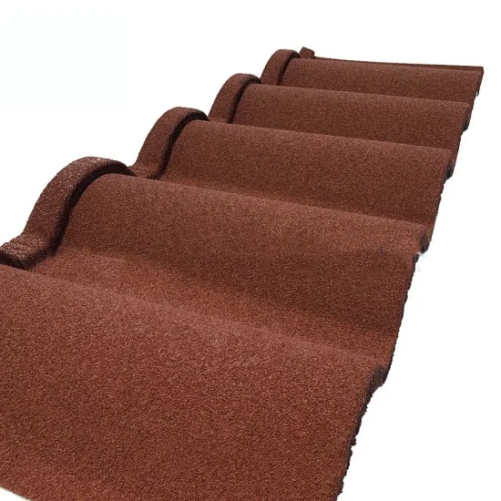 Sand Coating Aluminum-Zinc Synthetic Spanish Grey/Red/Coffee Yellow House Roof Thai Roofing Tile