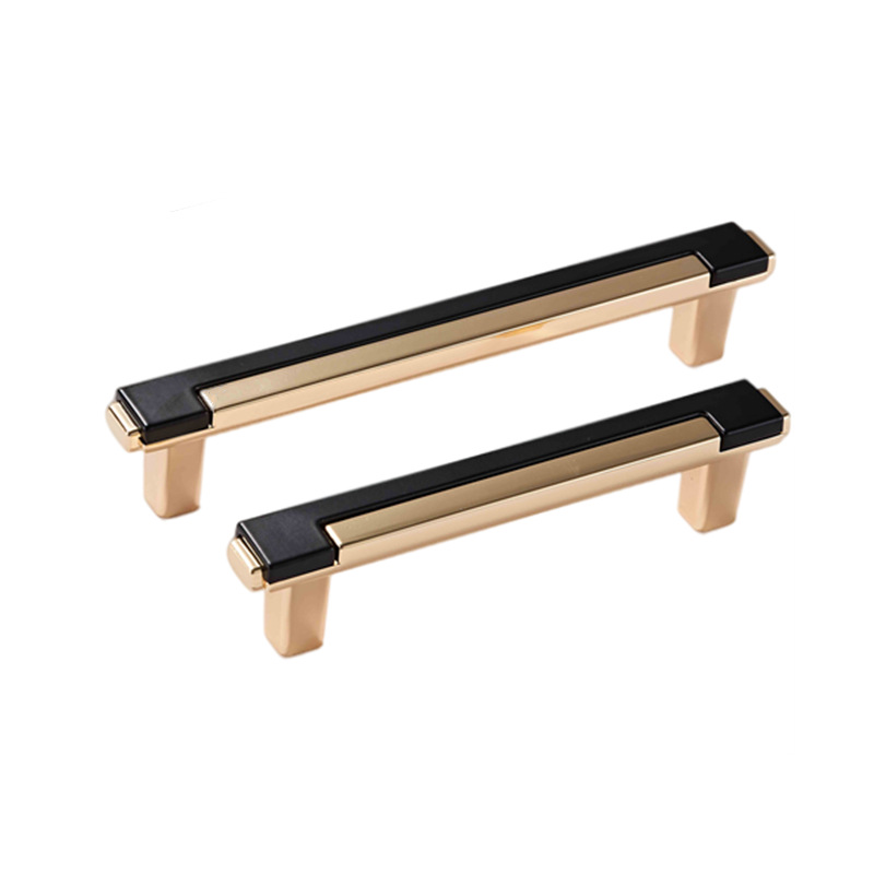 Luxury Wardrobe Cabinet Zinc Alloy Handle Modern Drawer Double Color Double Hole Furniture Door Handle