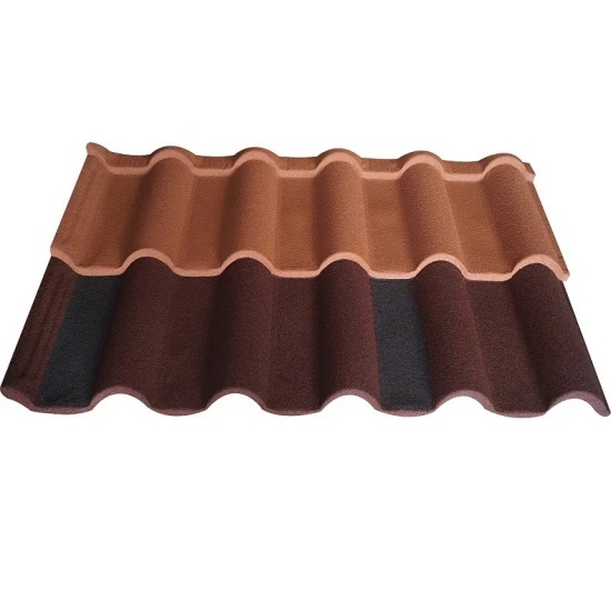 Roman Classic Building Material Villa Lightweight Corrugated Colored Stone Metal Tile