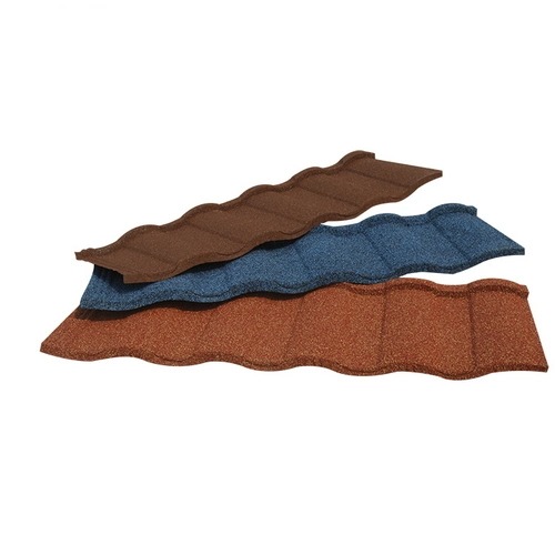 Popular Colorful Nigeria Long Time Guranteed 0.4mm Roman Stone Coated Metal Roof Tiles