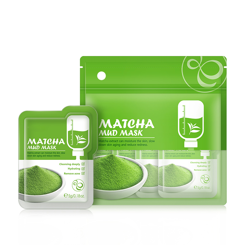 Matcha Green Clay Mud Face Mask Anti Wrinkle Night Facial Packs Dark Circle Moisturize Anti-Aging Mask