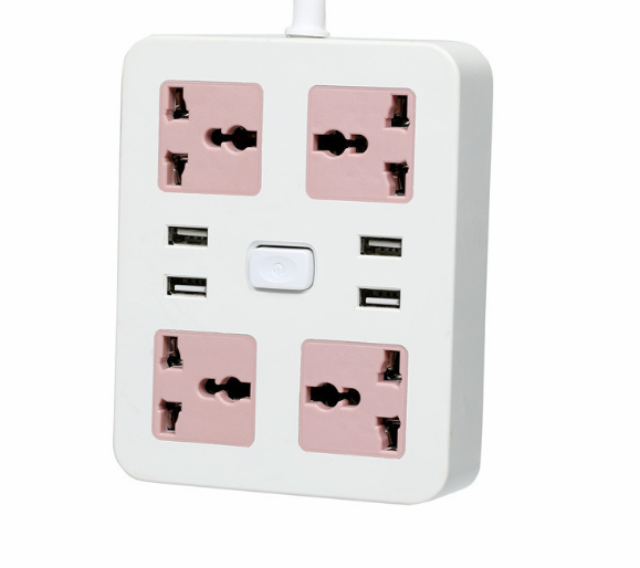 Wholesale Custom 2m Creative Power Extension Socket with Switch and Four USB Ports