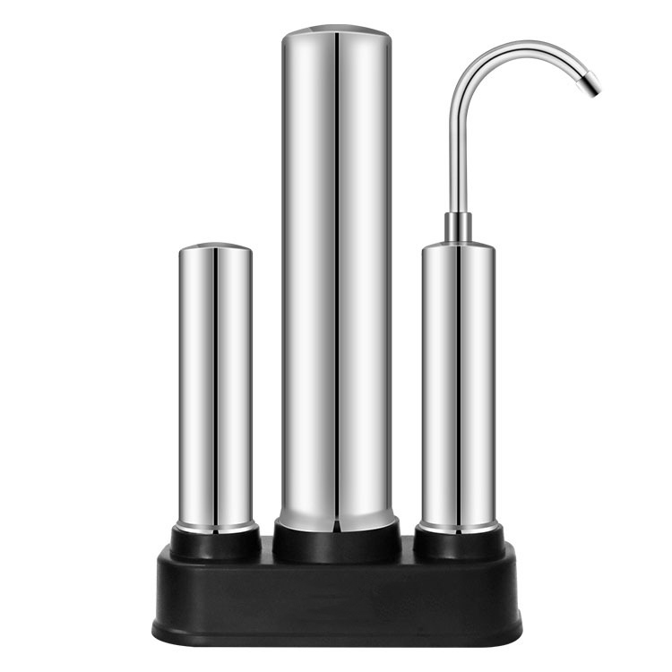 Desk top countertop stainless steel 3 stages kitchen water purifier tap