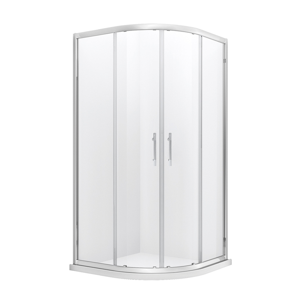 Customized Arc Fan Type Hotel Bathroom Shower Screen Aviation Aluminum Alloy Integrated Shower Room
