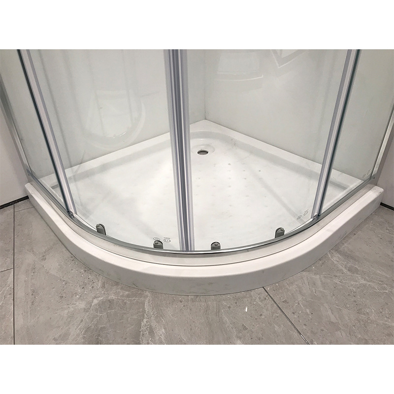 Customized Arc Fan Type Hotel Bathroom Shower Screen Aviation Aluminum Alloy Integrated Shower Room