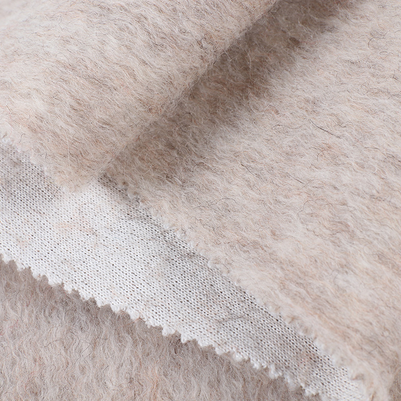 435g Worsted Plain Water Ripple Polyester Wool Fabric Autumn And Winter Coat