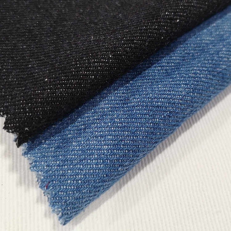 Vintage textile jeans soft ladies 10OZ black/blue denim fabric