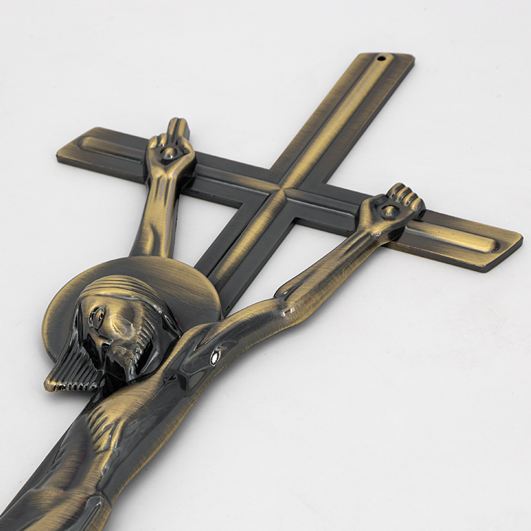 Coffin Lid Decoration Metal Jesus Cross