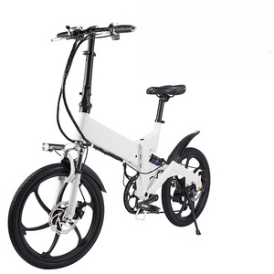 2022 Adult White Black Electric Bicycle Foldable 20 Inch