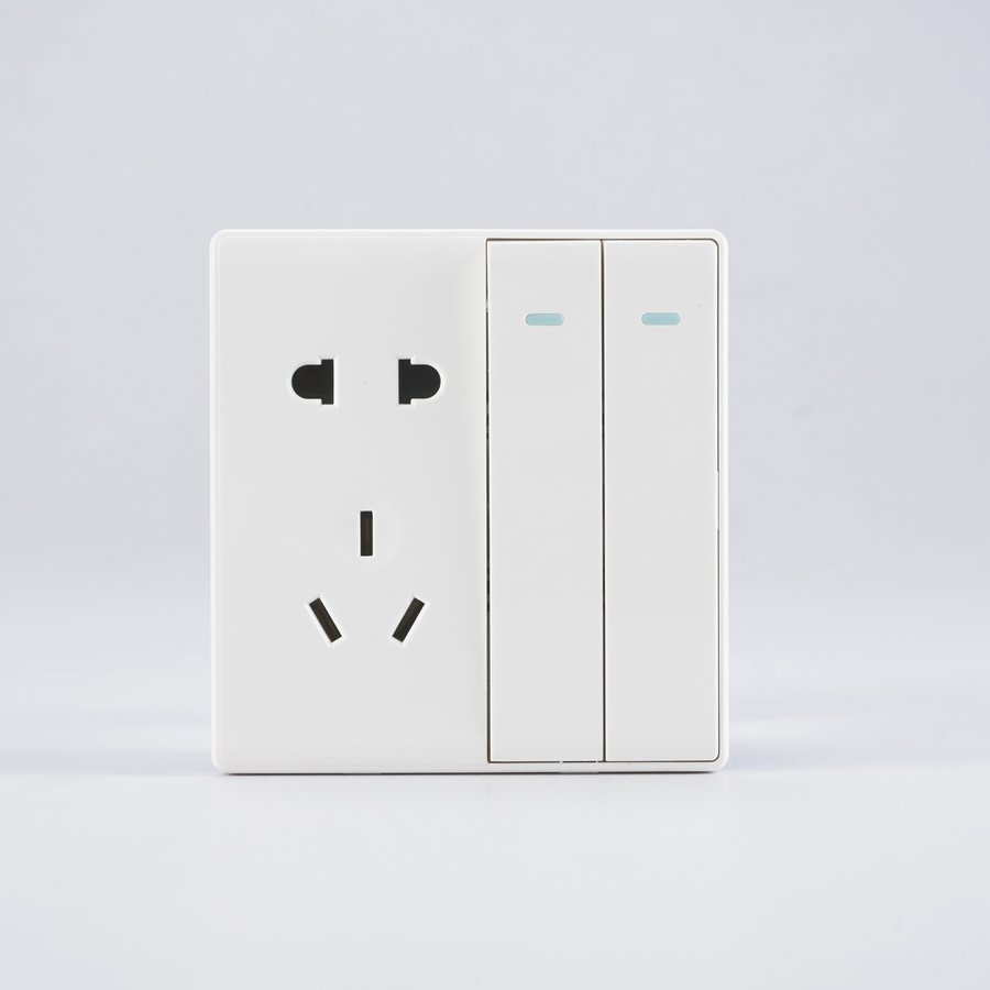 Two-way Double-control Switch With Two- And Three-pole Sockets