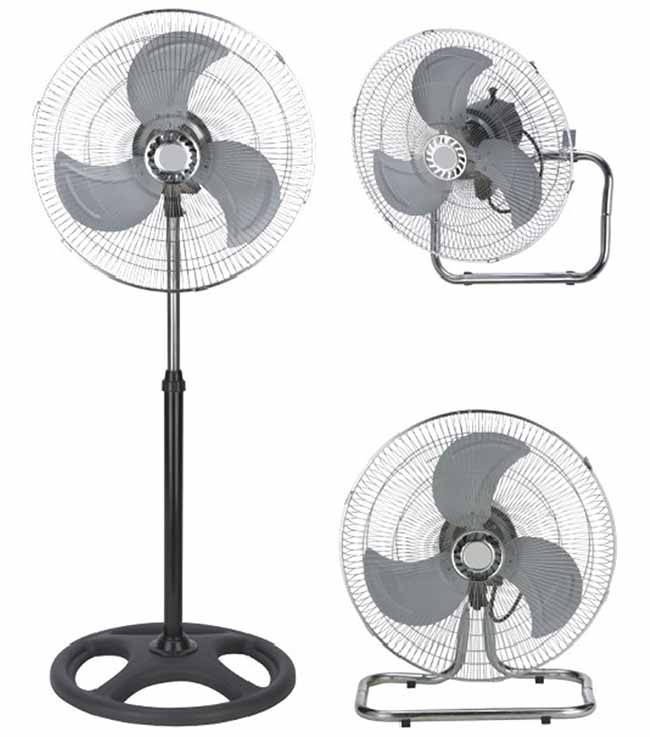 18 Inch Three-in-One Stand Floor Electrical Industrial Fans with 3 Speeds