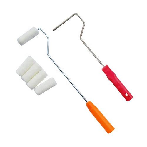 Anti-corrosion Wall Painting Tools Wool Roller Brush with Long Plastic Metal Handle