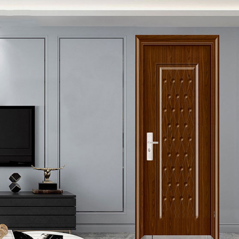 Noiseless Modern Bedroom Security Interior Front Steel Wooden Door