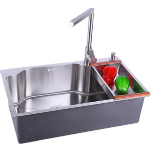 Modern Stainless Pearl Sand Bowl Stainless Steel Kitchen Sink With Faucet