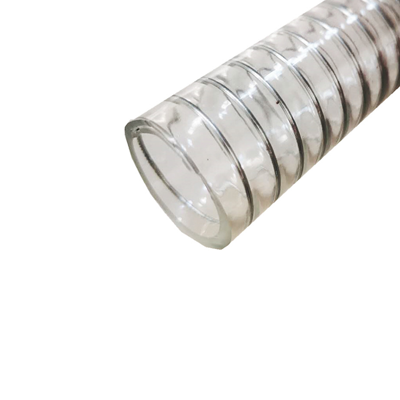 High Temperature Resistant Steel Wire Hose Spring Sprial Pipe Clear Flexible PVC Tubing