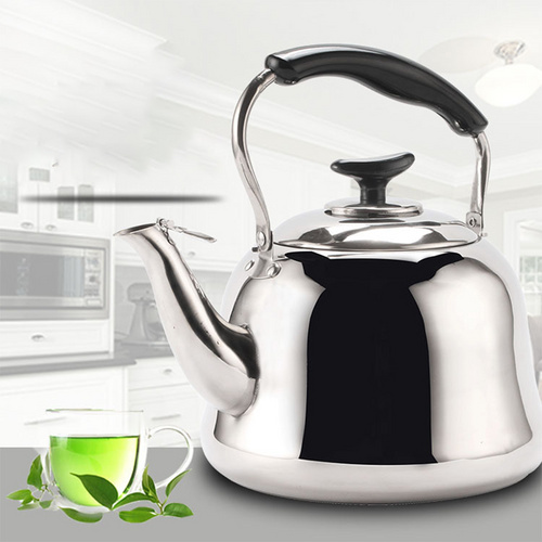 Non-Electric Stainless Steel Whistling Tea Kettle With Flat Bottom