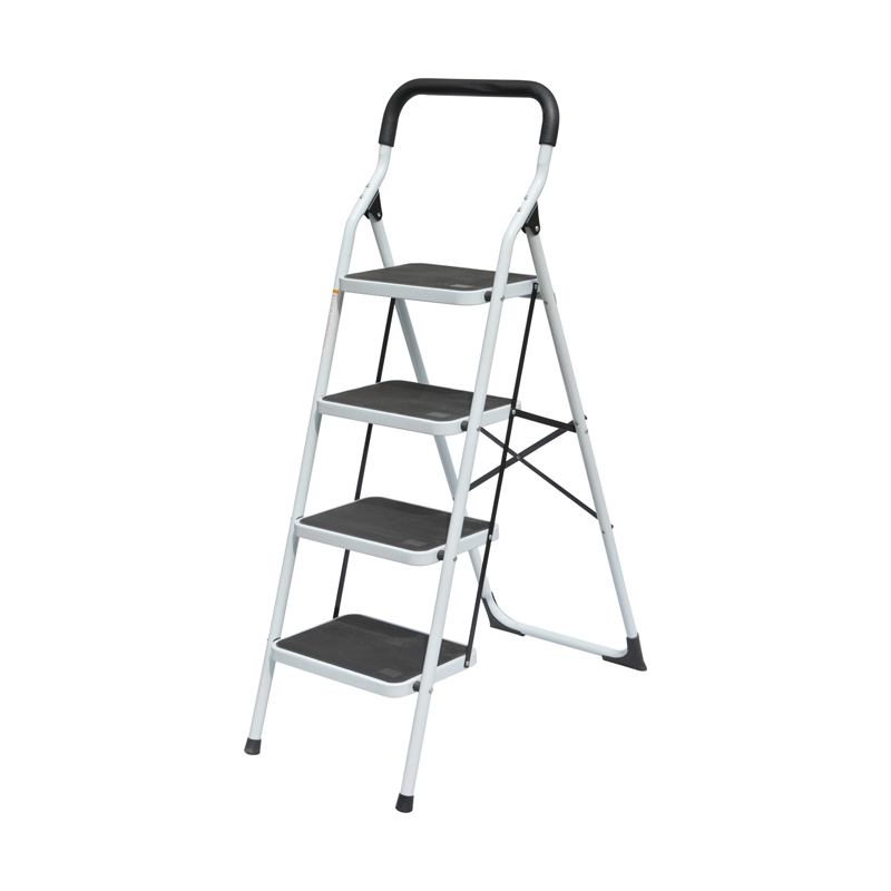 Metal Folding Portable Step Stool Ladder with Wide Step